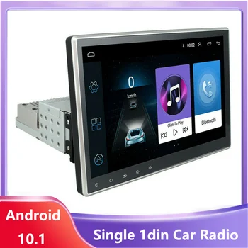 1 DIN Android De 10,1 Carro Player de Multimídia de som do Carro Rádio 10.1 Polegadas Ajustável Tela Contato FM GPS de Navegação MP5 Player