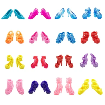 10 pares de Sapatos de Boneca, Acessórios Misto de Sapatos Sandálias Acessórios para Bonecos de 30 cm de Brinquedos Para Meninas Presentes DIY