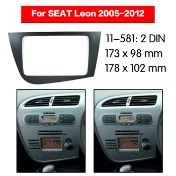 11-581 som do Carro Rádio Fáscia Placa de Moldura do Painel Kit Para SEAT Leon 2005-2012(roda Direita) auto-rádio fáscia kit de instalação