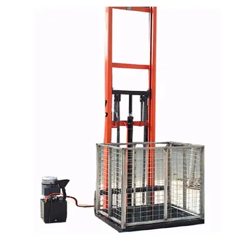 1ton elevador de carga para o carregamento de porão hidráulico bens elevador armazém de mercadorias elevador de carga, elevador