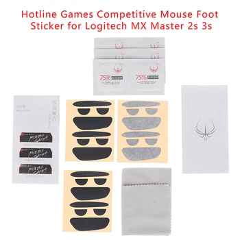 2/4Pair Nível de Concorrência do Mouse Pés Deslizam Adesivo Para Logitech MX Mestre 2S Competitivo Mouse Pé Adesivos