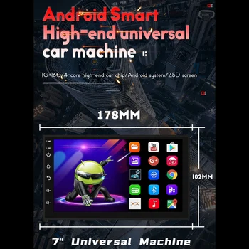 2 Din Android Rádio de Carro de 7 Polegadas de Áudio Estéreo GPS Multimídia Vídeo Player para Nissan Toyota CR-V KIA Universal
