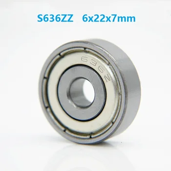20pcs/monte S636ZZ S636 ZZ 6*22*7mm em Miniatura ABEC-5 de aço Inoxidável Rolamentos de Esferas Profundos 6x22x7mm 636 636ZZ
