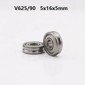 20pcs V625ZZ V625/90 625VV 5x16x5 mm V rolamento de esferas do sulco da polia de guia de rolo da trilha de roda 5*16*5