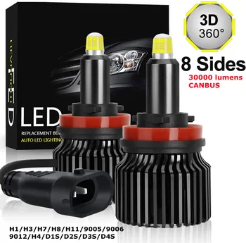 2Pcs 3D CSP Mini H7 LED H4 H1, H11 o Farol do Carro Lâmpadas H8 HB3 HB4 9005 9006 Led Canbus 160W 30000LM 6000K 12V 24V Auto faróis de Nevoeiro
