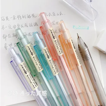 2Pcs de 0,5 mm Mecânicos de Lápis, material Escolar Japonês papel de carta Translúcido Automatic Lápis para Escrever