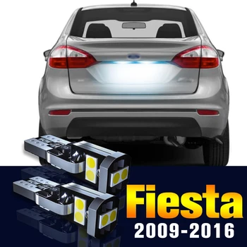 2pcs LED da Placa de Licença Lâmpada Número Lâmpada Para Ford Fiesta 6 2009-2016 2010 2011 2012 2013 2014 2015 Acessórios
