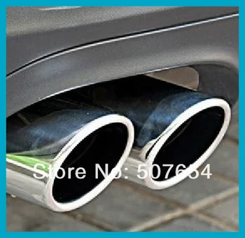 304#de aço inoxidável de Alta qualidade 2pcs tubulação de Exaustão do carro tomada de decoração silenciador silenciador PARA BMW X1 2013-2015