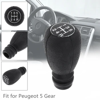 5 Velocidade, ABS, Carro Preto Manual de Mudança de Engrenagem de Handebol Botão de Acessórios do Carro de Ajuste para o Xantia C2 C3 C4 / Peugeot 207 / Citroen / Xsara