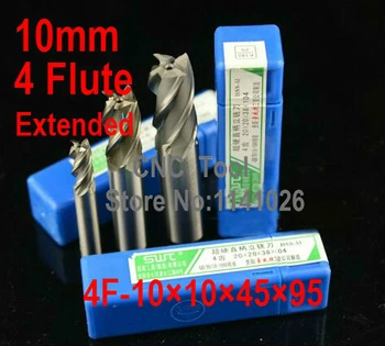 5pcs /set 10,0 mm 4 Flauta HSS & Expandidos de Alumínio Moinho de Extremidade do Cortador CNC Pouco de Moagem Máquinas ferramentas, ferramentas de Corte.Ferramenta Torno