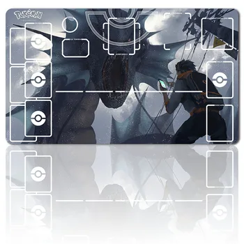 723874 - Jogo de Tabuleiro TCG Playmat Tabela Mat Tamanho do Jogo 60X35 CM de tapete de rato Compatível para Pokemon CCG