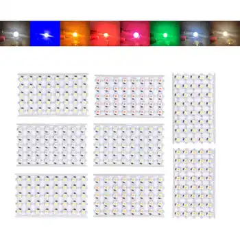 8 Cores Chip de LED Lâmpada de Alto Brilho de Poupança de Energia DIY Lâmpada de Contas com Placa de Alumínio para 1W 12V Faróis, Luzes do Armário