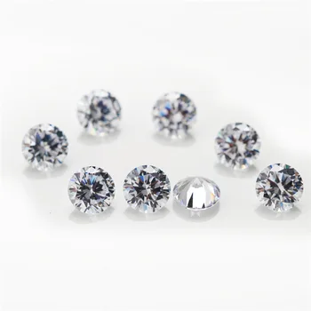 Alta qualidade DVVS redondo branco de forma solta moissanites diamante 1ct-6ct 1pcs preços de atacado Certificação moissanites para os anéis