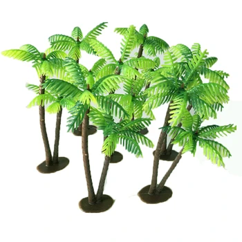 Bonsai Artificial de Plantas mini árvore de coco Aquáticos simulação coqueiros Aquário paisagismo adereços de decoração de jardim AQ112