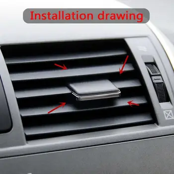 Carro de Ventilação de Ar Condicionado Clipe de Acessórios de Material ABS Lâmina Fatia de Ajuste Clipes de Ventilação do Louvre Preto D8E3