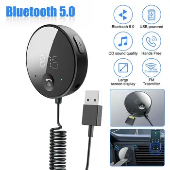 Carro sem Fios, Leitor de Áudio Bluetooth Receptor compatível Com o Microfone de Mãos-livres TF Cartão de Transmissor de FM Adaptador Para IPhone Android