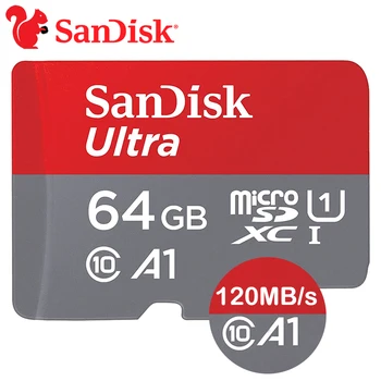 Cartão Microsd Sandisk 64GB Ultra micro sd tf Cartão para o Telefone Móvel Classe 10 A1 U1 Cartão de Memória Flash de Alta Velocidade 64GB microsdxc C10