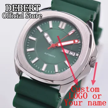 DEBERT Verde Novo Logotipo Personalizado Homens Relógio Mecânico Automático de Mens Casual de Moda Relógio de Luxo Homens Relógio de Marca de Relógio Masculino