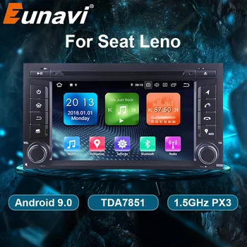 Eunavi 1 Din Android 9.0 Rádio do Carro DVD Player Multimídia Para o Assento Leno de Navegação GPS wi-FI Estéreo Autoradio um din central