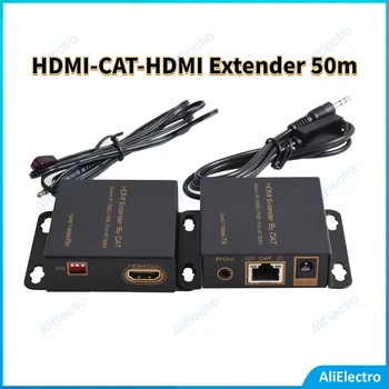 HDMI-GATO-HDMI Extensor HDMI 50m Extender Único-findo fonte de alimentação 07M1 Frete Grátis