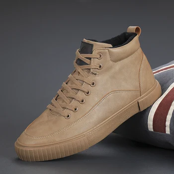 Holfredterse Novos Homens de Couro Casual Sapatos coreano Tendência Confortável Loafer Sapatos de Moda Britânico Tornozelo Tênis Mocassim 20946