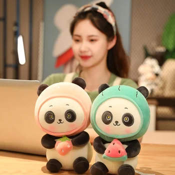 Kawaii Panda De Pelúcia Boneca Macia Dos Desenhos Animados Do Panda Jogar Panda Decoração Decoração De Quarto De Boutique De Presente Para As Meninas