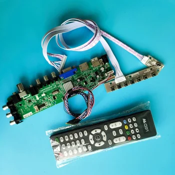 Kit Para LP140WH2-TLA2/LP140WH2-TLB1 LED USB VGA placa de TV digital 1366X768 40pin remoto HDMI, DVB-T, DVB-T2 Sinal do controlador de 14