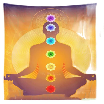 Mandala Hippie De Yoga, Meditação Chakra Arte Colorida Pendurada Na Parede Boho Decoração Psicodélica Bruxaria Tapeçaria Para Casa Deocration