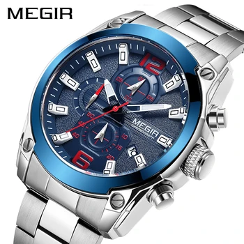 MEGIR 2021 Esportes Relógios de homens de melhor Marca de Luxo Impermeável de Negócios Cronógrafo Militar relógio de Pulso de Homem Hora do Relógio de Reloj Hombre