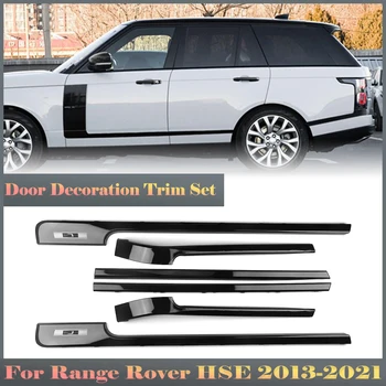 Para Land Rover Range Rover HSE L405 LWB 2013-2021 Carro Preto da Porta Exterior do Lado do Corpo de Moldagem Moldagem Tiras Com Guarnição Decorativa