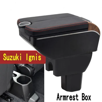 Para Suzuki lgnis Consola Central com apoio de Braço Caixa de Armazenamento de Cotovelo Descanso de Braço com Carregamento de telefones Interface USB Suporte de Copo
