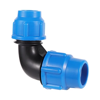 PE Tubulação de Água de engate Rápido 25-20/32-25mm Cotovelo de 90 Graus Redução Rápida Conjunta DN25 DN32 Encaixe de Tubulação de Irrigação de Suprimentos