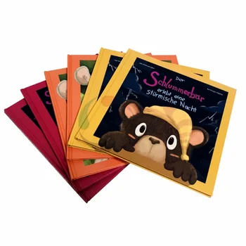 Personalizado capa dura a5 crianças livros de áudio crianças inglesas livro de capa dura impressão