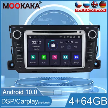 PX6 4+64GB Android10 Para a Mercedes BENZ, SMART 2013+ Car Multimedia Player GPS de Navegação de Áudio Estéreo Tela de DVD Unidade de Cabeça de WIFI