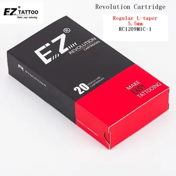 RC1209M1C-1 EZ Revolução Agulhas de Tatuagem Cartucho Esterilizados Curva Magnum #12 de 0,35 mm para a máquina e apertos de 20 pcs /caixa