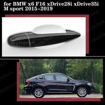 Real de 100% de fibra de carbono maçaneta da porta Exterior acessórios de decoração em 3D adesivos para BMW x6 xDrive28i xDrive35i M sport 2015-2019