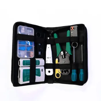 Rede maleta de ferramentas incluem 14 ferramentas de cabo de Rede alicate de combinação de rede kit de ferramentas do agregado familiar conjunto de ferramentas de mão