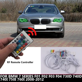 RF remoto Multi-Cor Ultra brilhante LED RGB Olhos de Anjo DRL Para o BMW Série 7 F01 F02 F03 F04 730d 740d 740i 750i 760i 2008-2012
