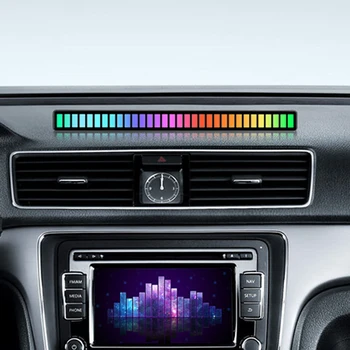 RGB Música Ambient Light Luz de Tira CONDUZIDA Controle de Som VoiceActivated Ritmo de Captação de Luz Colorida Computador do Interior do Carro