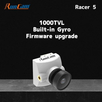 RunCam Racer 5 Branco FPV Câmara para Drone 1000TVL Built-in Giroscópio Integrado OSD Corrida Cam Quadcopter