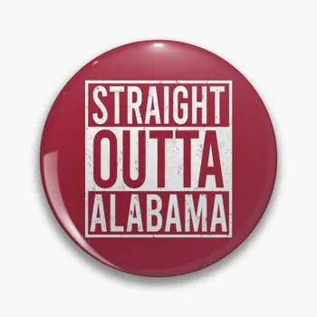 Vintage Straight Outta Alabama Futebol Personalizável Macio Botão Pin Roupas Decoração Bonito Metal De Moda Emblema Do Amante Pin De Lapela