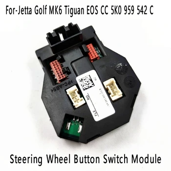 Volante do Interruptor do Botão Módulo de Controle do Volante Módulo Para Jetta Golf MK6 EOS Tiguan CC 5K0 959 542 C