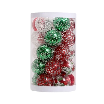 W3JA Bolas de Natal Enfeites de 25pcs/caixa para Árvore de Natal Decoração