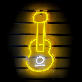 Wanxing Violino Design Acrílico Sinal de Néon do Diodo USB Alimentado Noite Neon Luz Arte de Parede Pendurado Para a Casa de Decoração de Quarto de Presente 43cm x 21cm