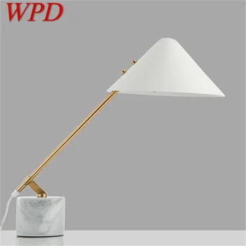 WPD Nórdicos da Lâmpada de Mesa LED Moderna Branco Criativo Vintage Mesa de Mármore de Luz para a Decoração Home Sala de estar, Quarto de Estudo