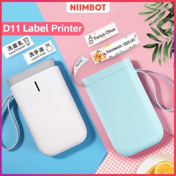 【rótulo livre】Niimbot D11 Impressora de etiquetas Portátil sem Fio Bluetooth Térmica Smart Label Maker para IOS/Android Inkless